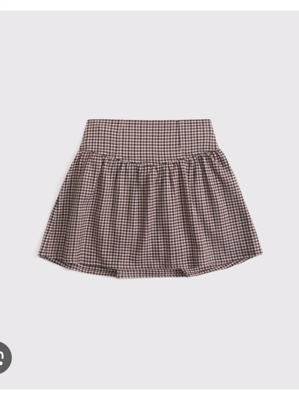 abercrombie kids drop waist skort burgundy plaid